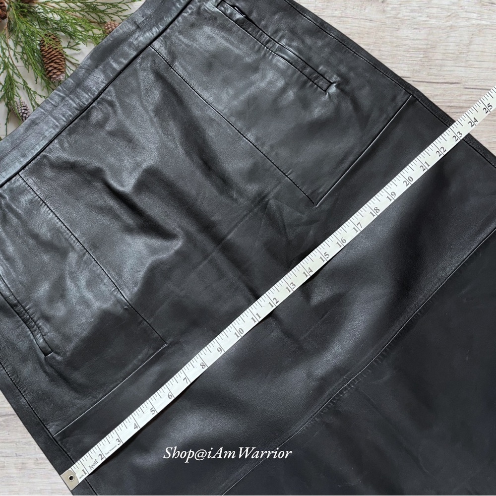 J.Crew Collection NWT genuine leather a-line midi-skirt *shop@iamwarrior - Picture 10 of 13